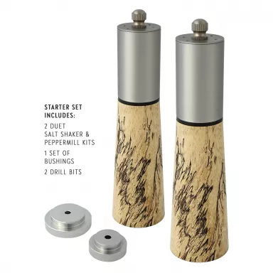 Duet Salt Shaker and Peppermill Combo Kit Starter Set