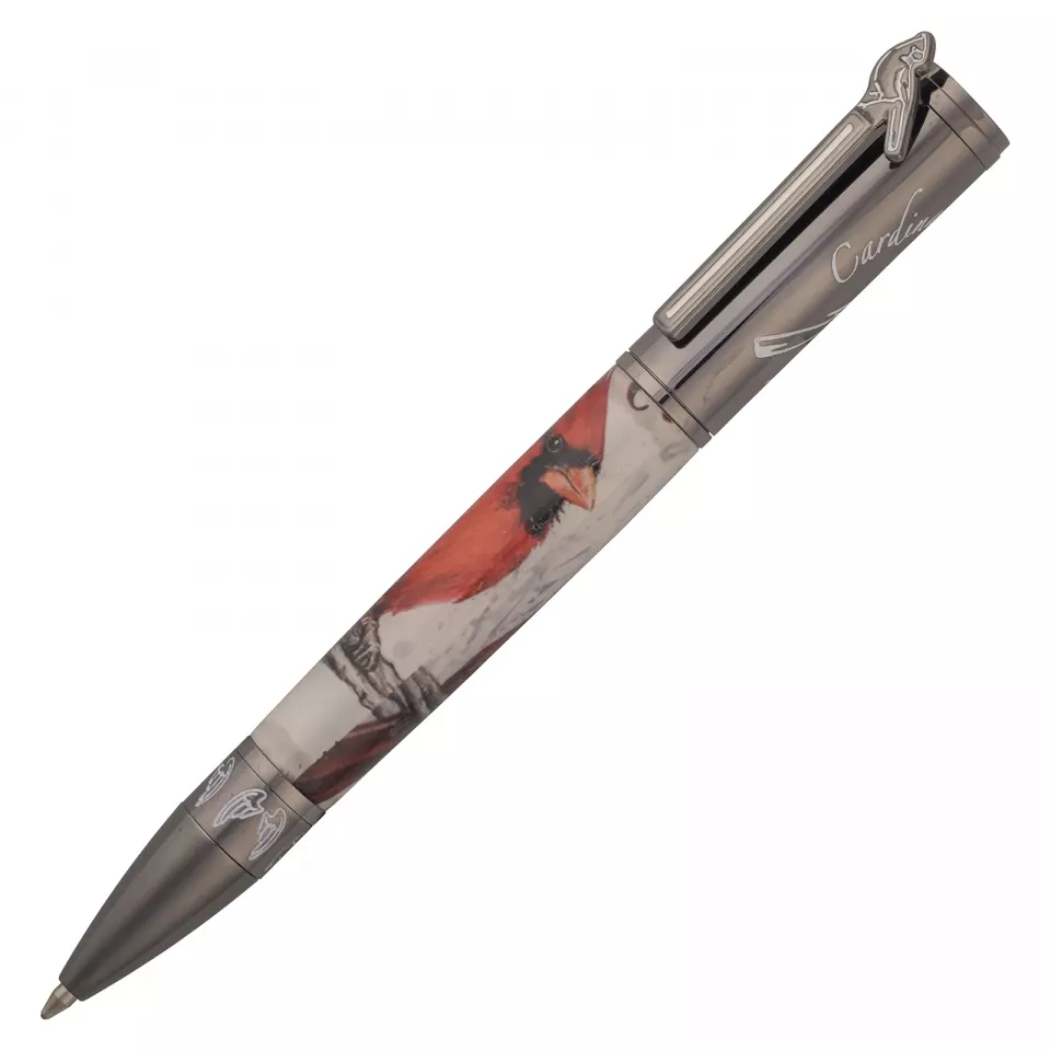 Heavenly Messenger Cardinal Ballpoint Twist Pen Kit In Gun Metal