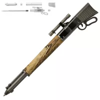 Lever Action Gun Metal Click Pen Kit with Metal Gunstock