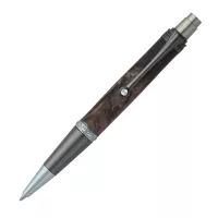 Majestic Squire EDC Gun Metal and Chrome Ballpoint Click Pen Kit