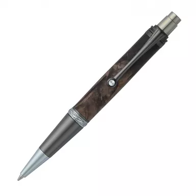 Majestic Squire EDC Gun Metal and Chrome Ballpoint Click Pen Kit