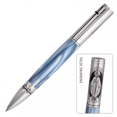 Miraculous Mary Medal Chrome Twist Pen Kit