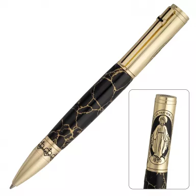 Miraculous Mary Medal Golden Twist Pen Kit