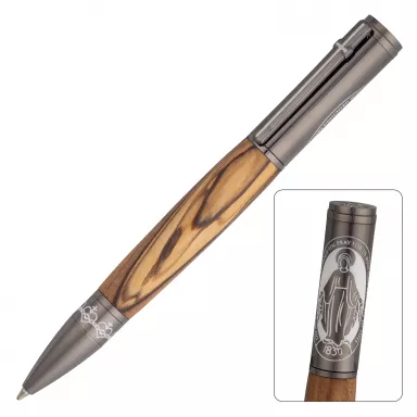 Miraculous Mary Medal Gun Metal Twist Pen Kit
