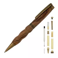 Olive Branch Antique Brass Twist Pen Kit