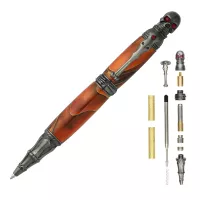 Skull Gun Metal Twist Pen Kit