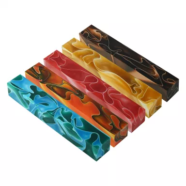 Lava Bright Classic 5 Pack Assorted 3/4 in. x 3/4 in. x 5 in. Pen Blanks