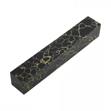 TruStone Black and Gold Matrix 3/4 in. x 3/4 in. x 5 in. 1/2 Pen Blank