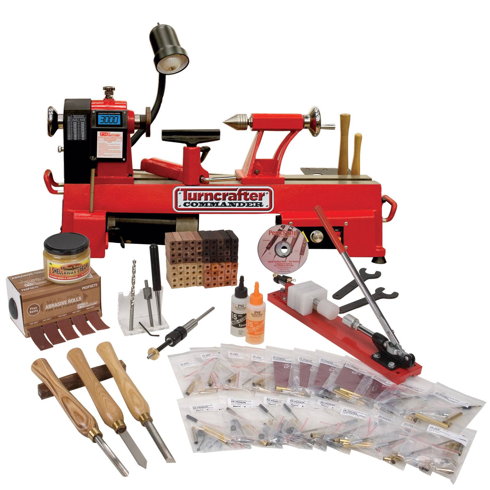 Advanced Pen Making Starter Set with Turncrafter Commander 10 in