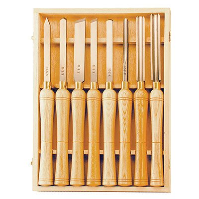 8pcs Hss Lathe Tools Box, Professional Woodworking Chisels For