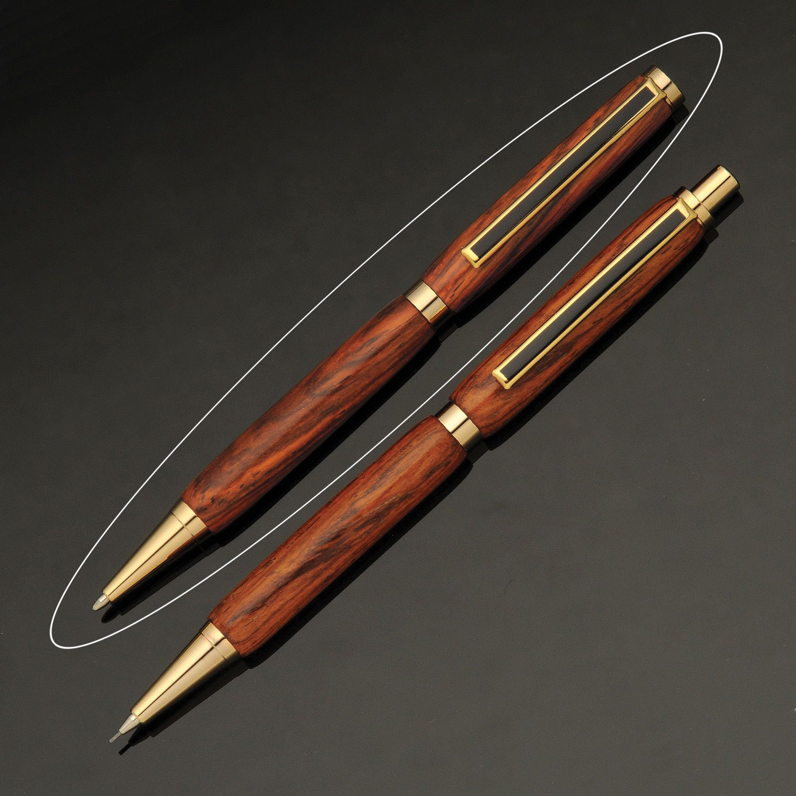 nouveau prix 1 Slimline Pen Kit en G/métal avec MATCHED Foré placage Blanks