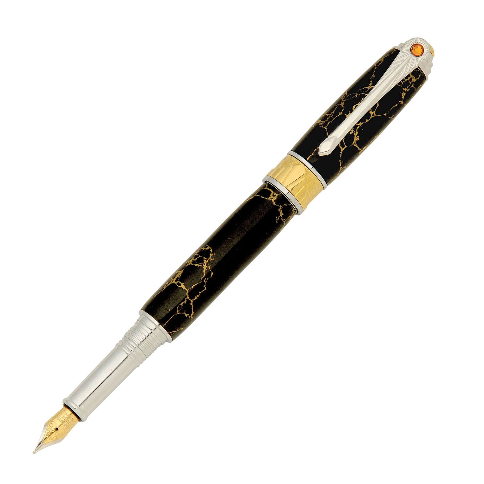 Broadwell Art Deco Rhodium and 22kt Gold Fountain Pen Kit at Penn State