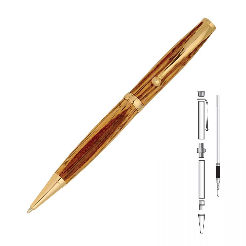 Comfort Gold Twist Pen Kit at Penn State Industries