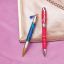 Diva Charm Blue Sapphire Crystals Pen Kit in Gold TN and Chrome