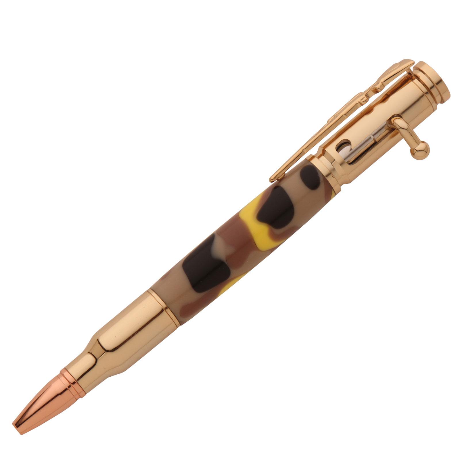 Bolt Action Pen with Case,Wood Pen& Case,30 Caliber Pen,Bullet Pen,Dark Wood Pen