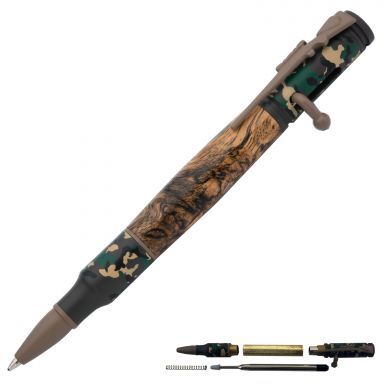 Bolt Action Ceramic Woodland Camouflage Pen Kit