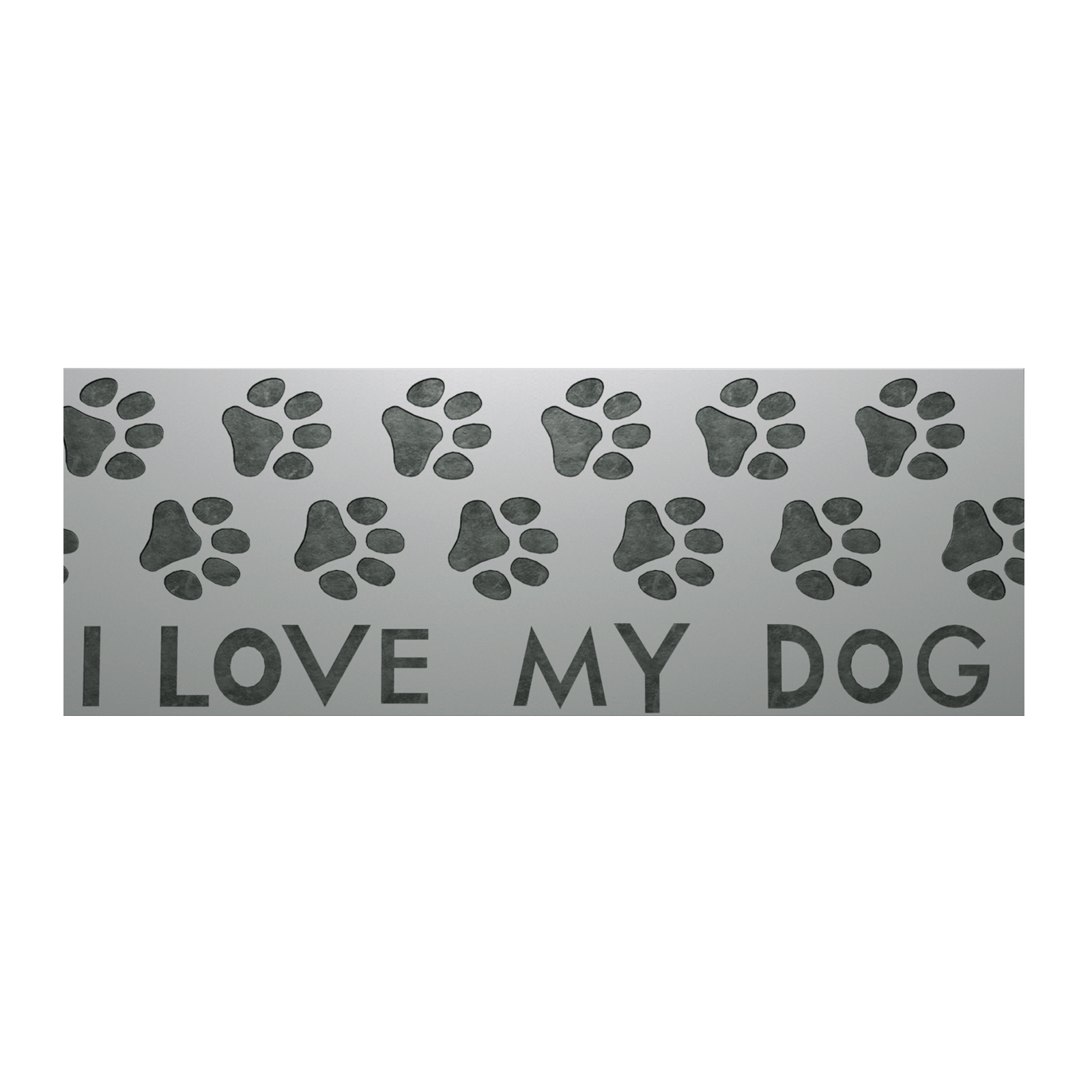 Pet DOG Photo Ceramic Magnetic Frame-NEW I Love My Dog/Paw Prints 