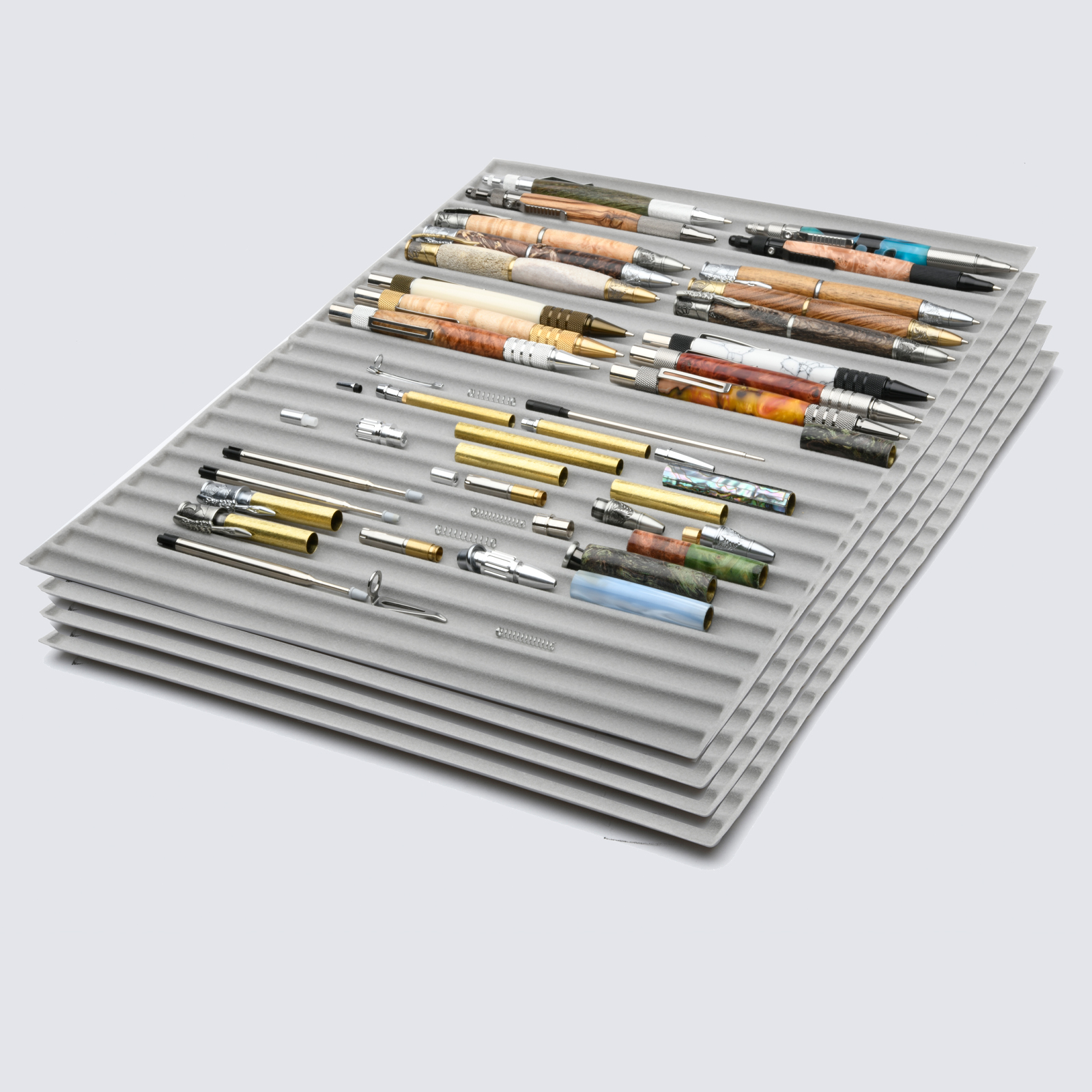 4 Pack Colored Plastic Pencil Box, Pen Storage Container Box for