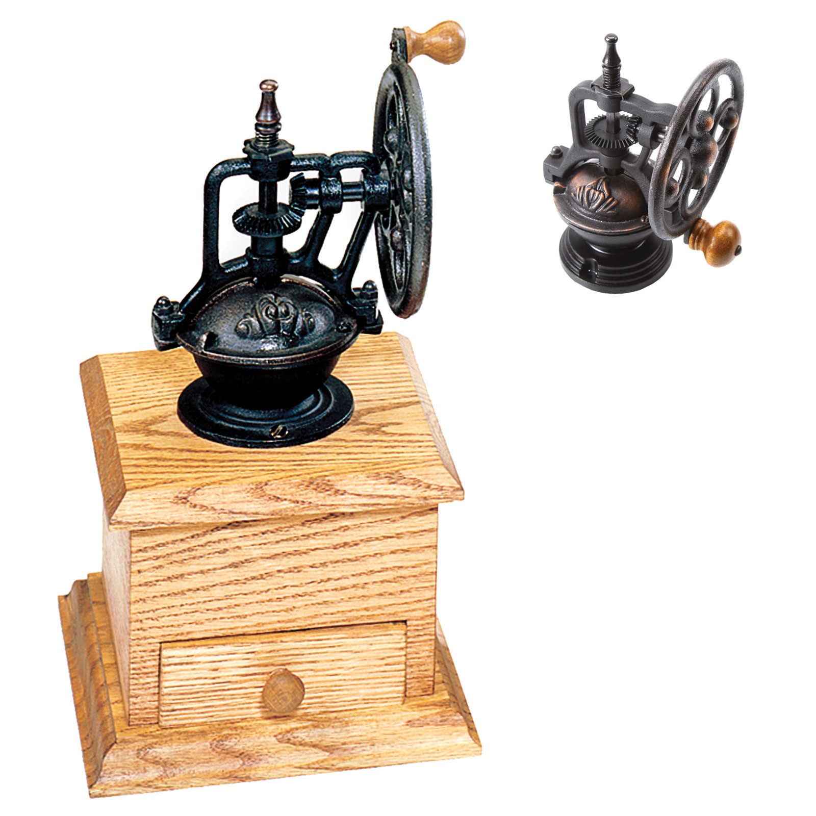 WoodRiver - Ceramic Hand Crank Salt or Pepper Mill Grinder Mechanism  Turning Kit - Black Enamel