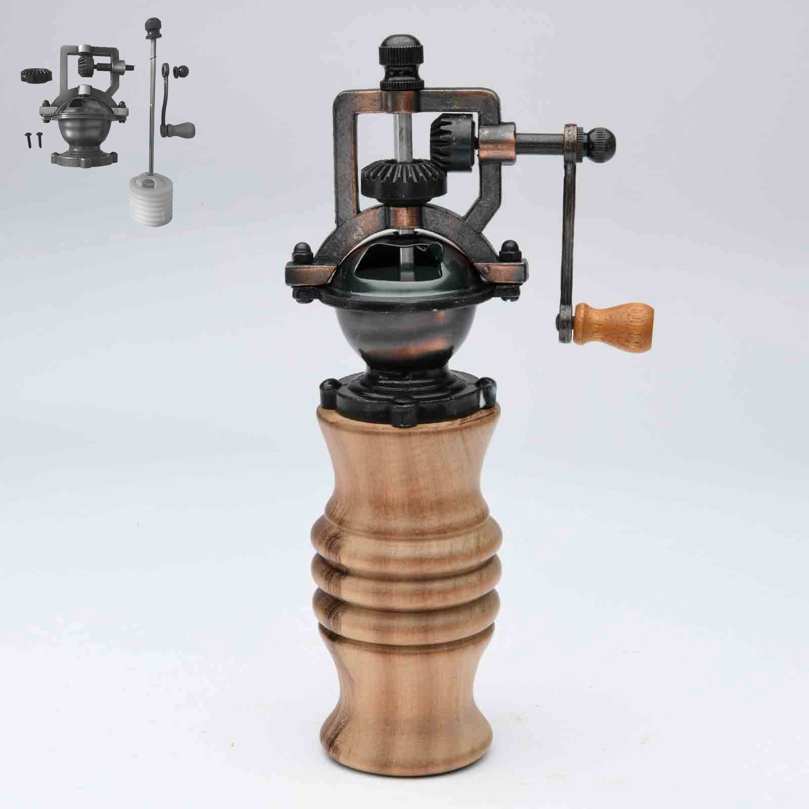 EZ-Assemble Antique Style Salt and Pepper Mill Mechanism in