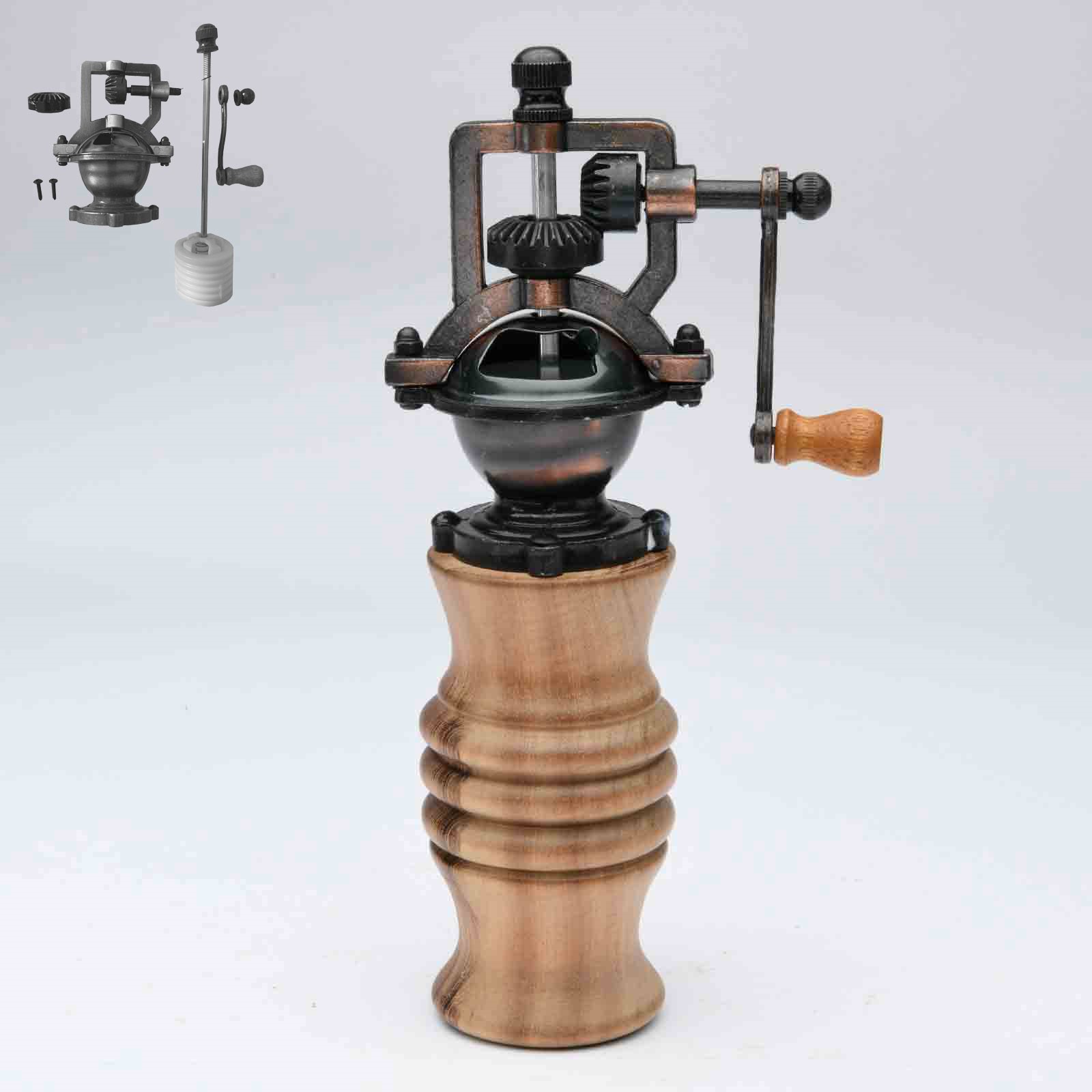 EZ-Assemble Antique Style Salt and Pepper Mill Mechanism in Antique Copper  at Penn State Industries