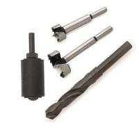 All 3 project drill bits and Jam Chuck for Mini Salt and Peppermill