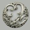 Heart Filigree Bowl Lid in Antique Pewter