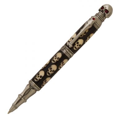 Skull Laser Inlay Kit and Skull Antique Pewter Twist Pen Kit Combo Pack