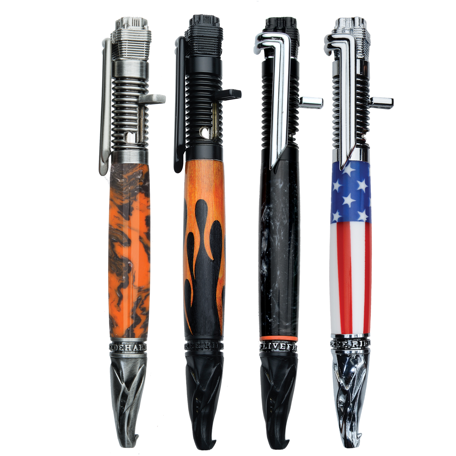 Firefighter Push and Lock Pen Kit in Chrome at Penn State Industries