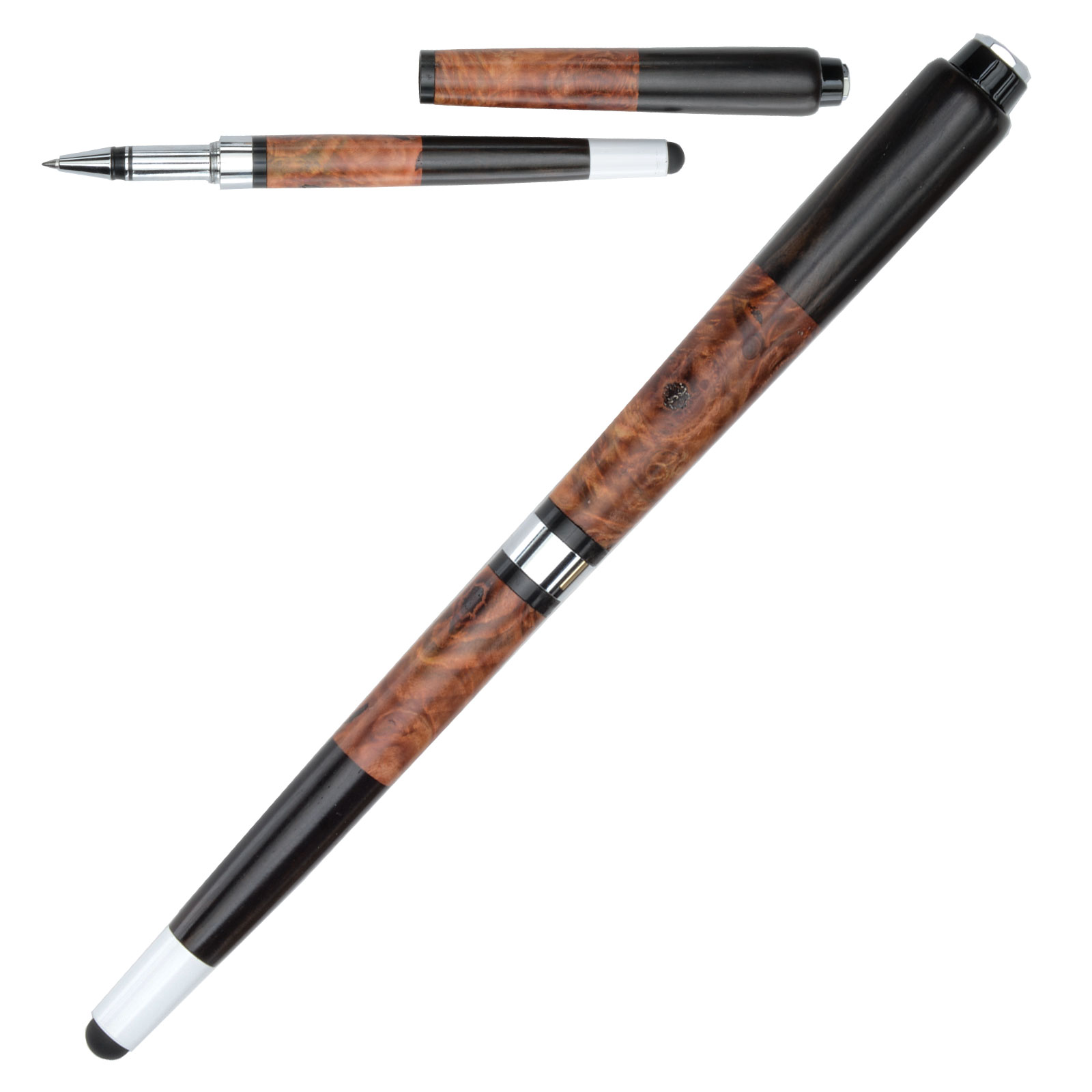 Pool Cue Chrome Band Rollerball Pen Kit at Penn State Industries