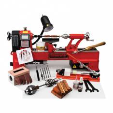 Super Pen Making Starter Set with Turncrafter Commander 10in. Variable speed Midi Lathe