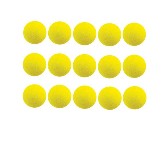 Slingshot Balls Yellow EVA Foam: Pack of 15
