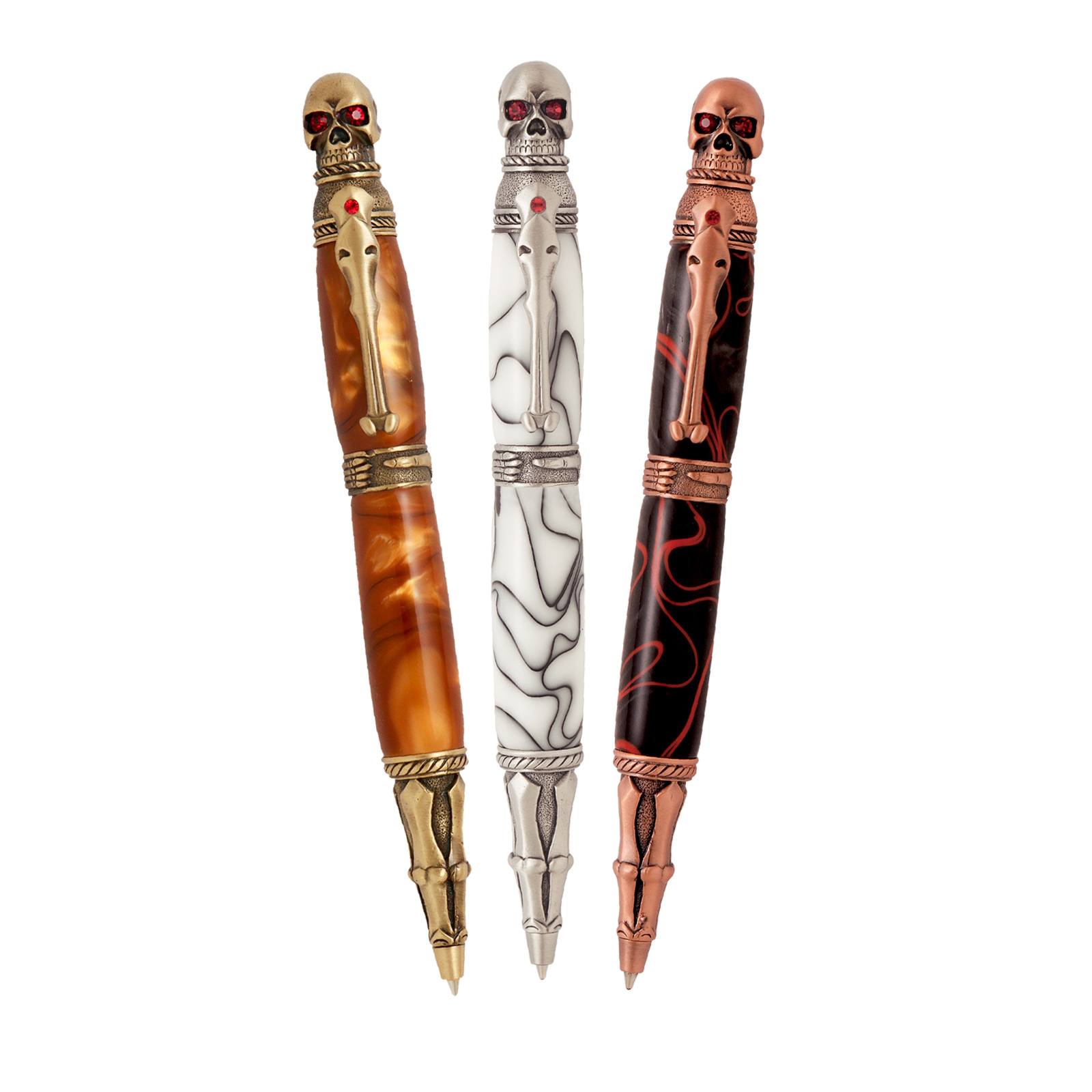 10 PAK Satin Silver & Chrome Accents Ultra Cigar Pen Woodturning Kits w/bushings 