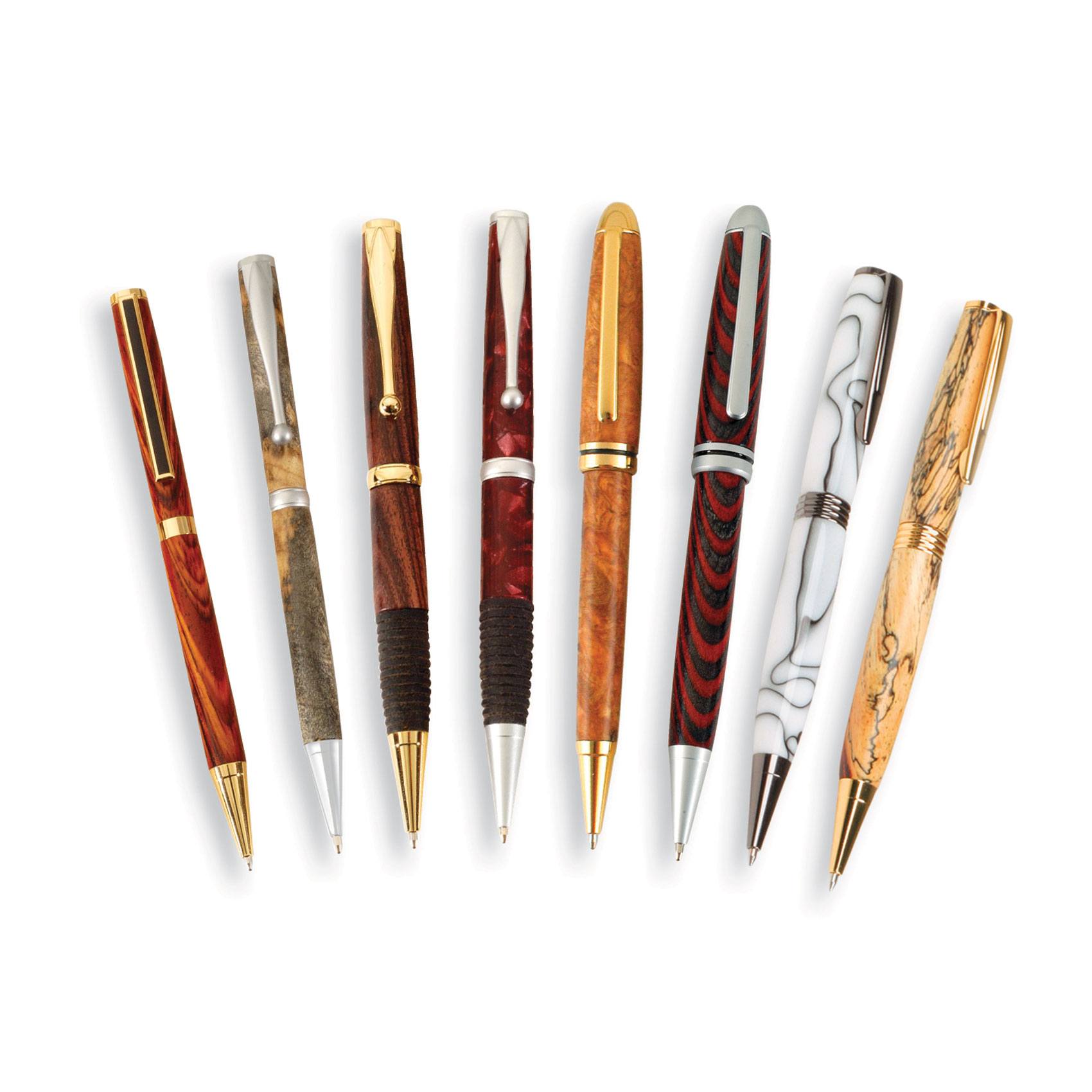 Colarr 30 Pcs Slimline Pen Kit Assorted Colors Wood Turning Pen