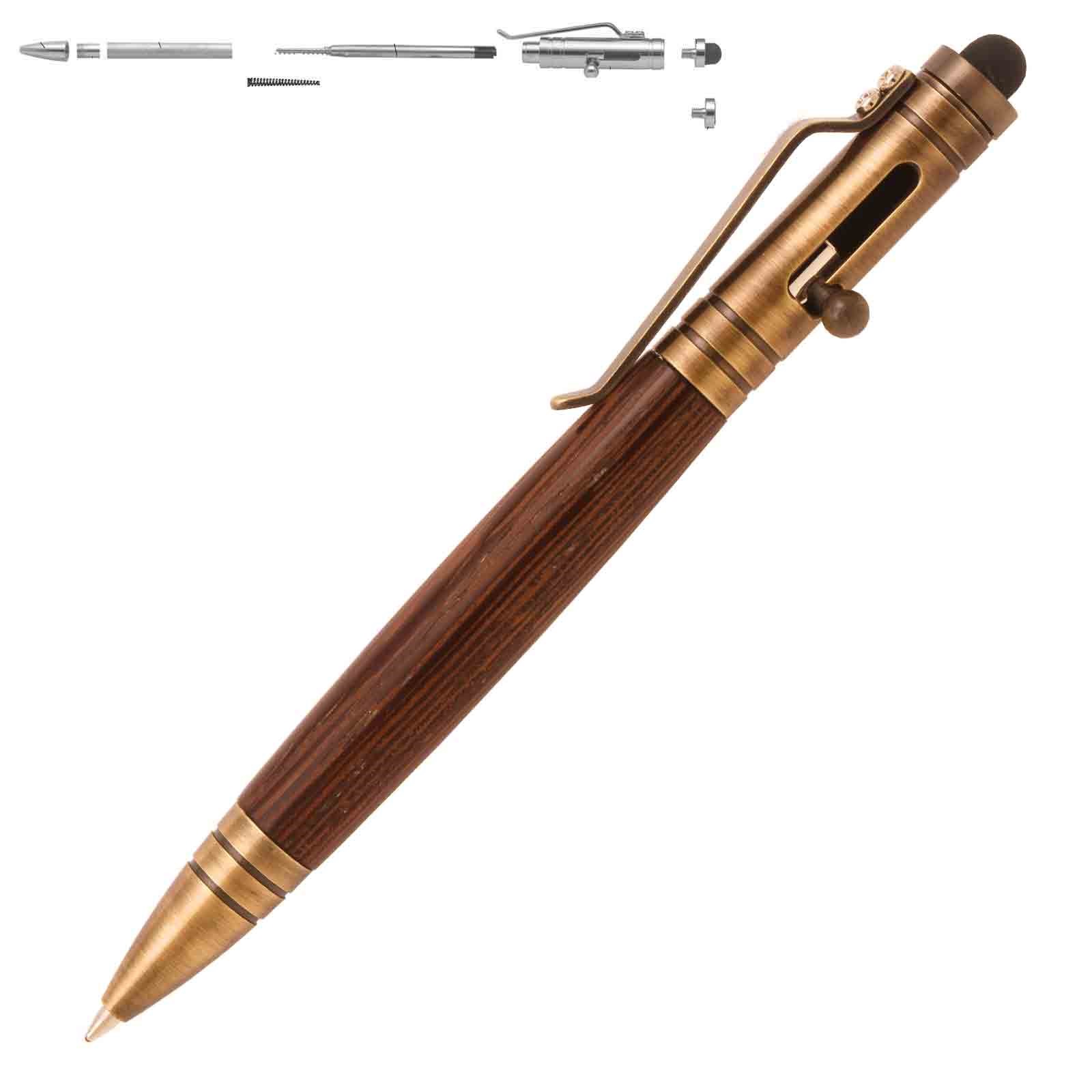 Bolt Action Antique Brass Tec-Pen Kit at Penn State Industries