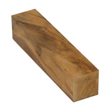 Figured Teak 1in x 1in. x 6 in. Pen Blank