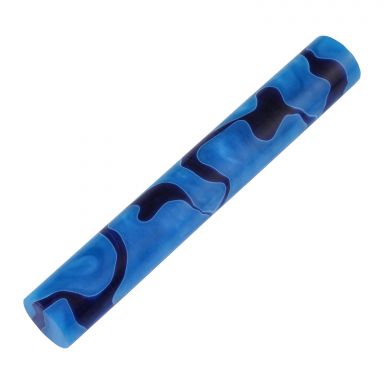 Aquabright Light and Dark Blue Swirl 3/4 in. x 3/4 in. x 5 in. Pen Blank