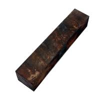 Stabilized Double Dyed Red and Blue Maple Burl 7/8in. x 7/8in. x 5in Pen Blank
