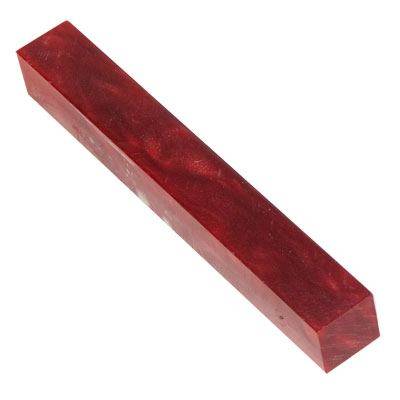 Wooden Spinning Top with Starter in Ruby Red 