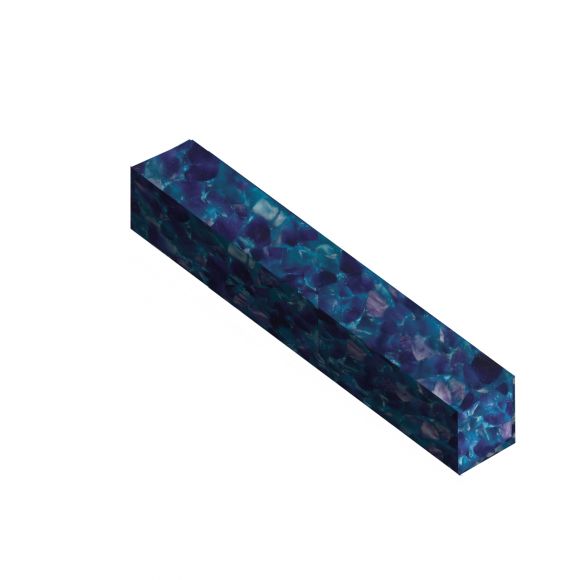 Multicolor Purple and Blue Crush 3/4 in. x 3/4 in. x 5 in. Pen Blank