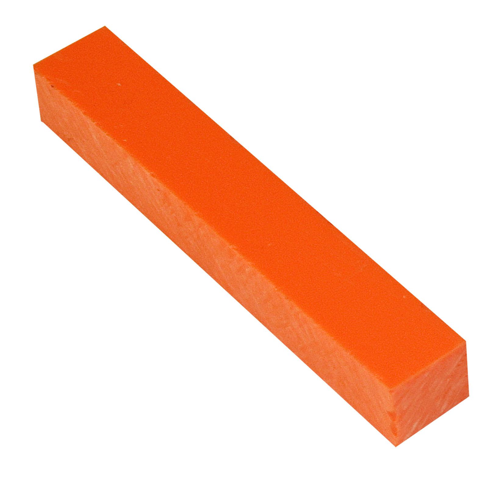Solid Color Orange 3/4 in. x 3/4 in. x 5 in. Acrylic Pen Blanks 4 pack